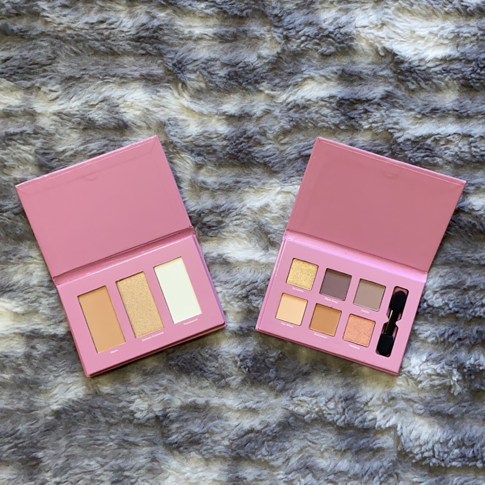 🌷NWT❗️Ulta Beauty PINK 2 Piece Mini Palette Variety Cosmetic Sampler Set
